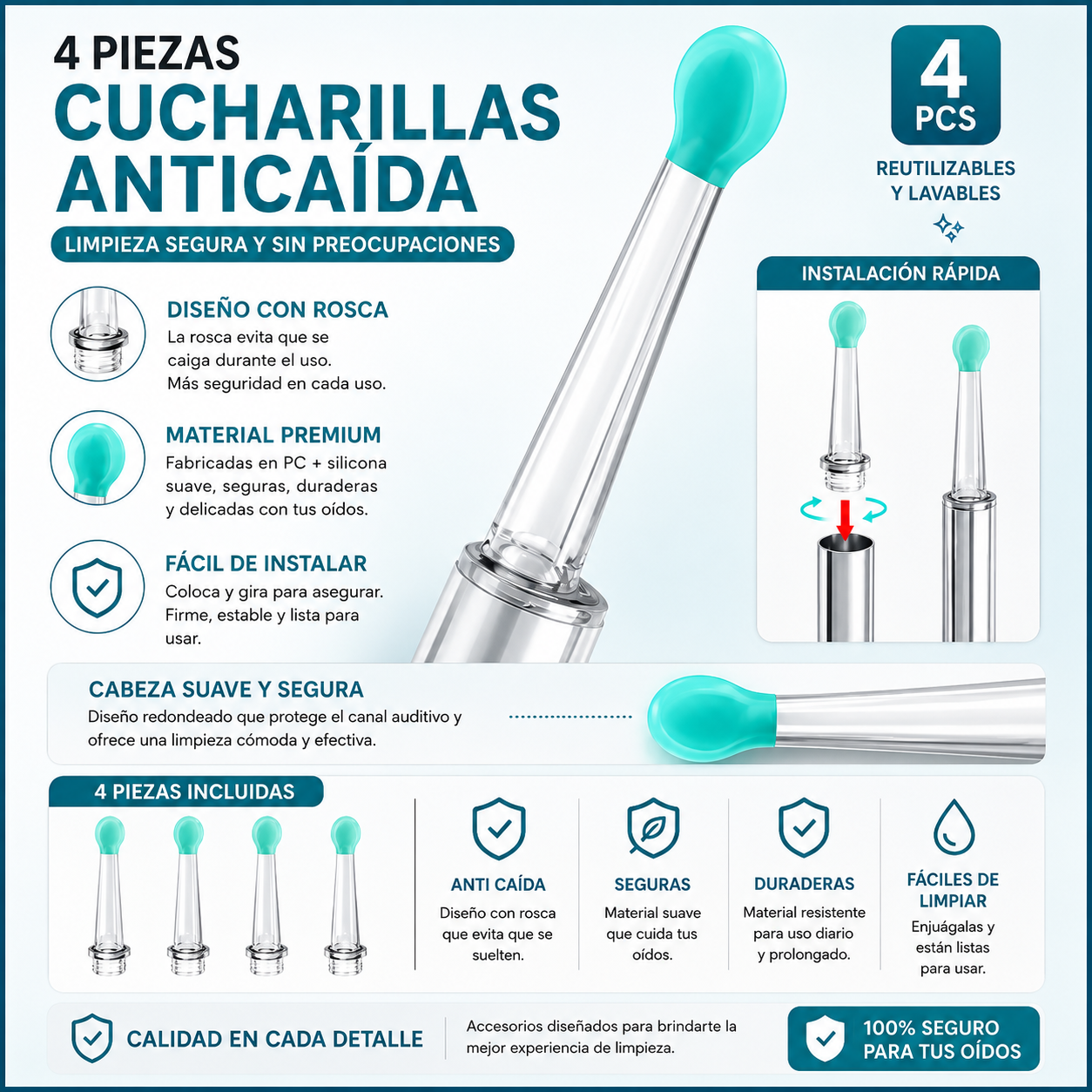 Limpiador de Oídos Inteligente con Cámara